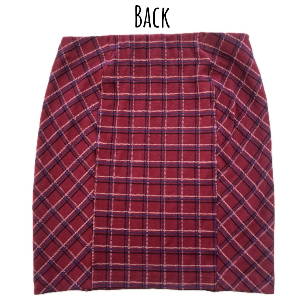 J. Jill Ponte Mini Skirt Red Plaid Small S - Picture 5 of 17